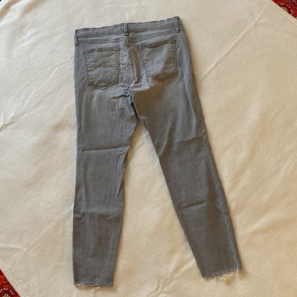 Pistola gray/grey skinny ankle jeans mid-rise raw hem